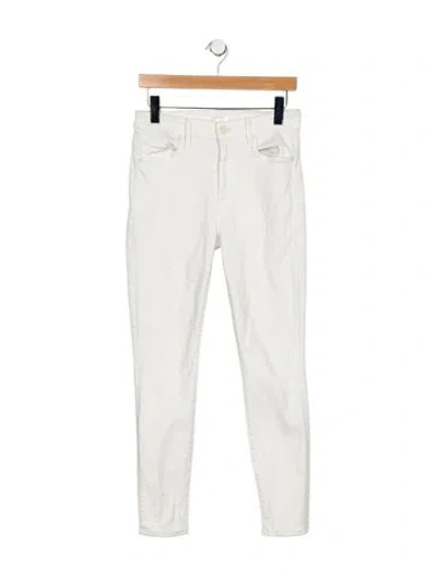 Pre-owned Mother Mid-rise Skinny Leg Jeans In Blue