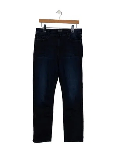 Pre-owned Mother Mid-rise Skinny Leg Jeans In Blue