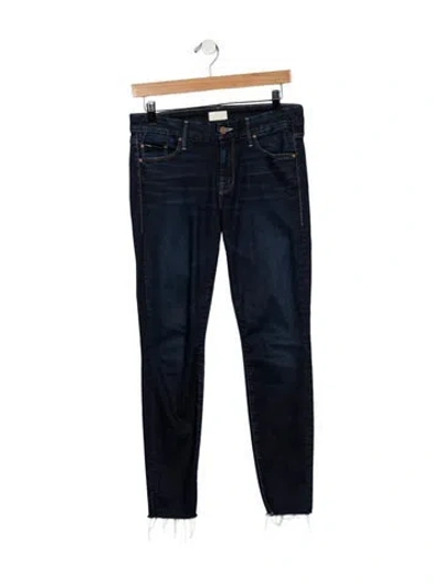 Pre-owned Mother Mid-rise Skinny Leg Jeans In Blue