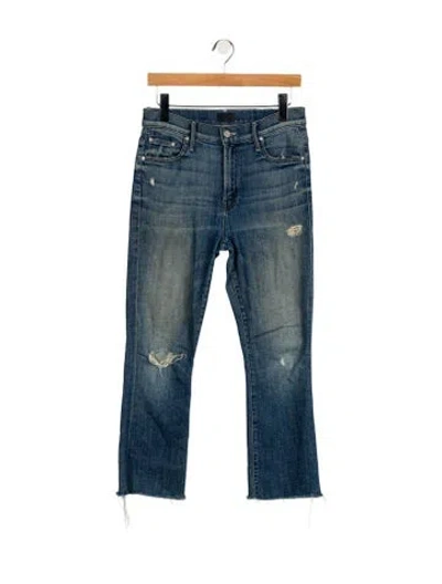 Pre-owned Mother Mid-rise Skinny Leg Jeans In Blue