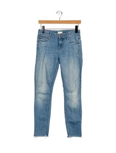 Pre-owned Mother Mid-rise Skinny Leg Jeans In Blue