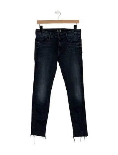 Pre-owned Mother Mid-rise Skinny Leg Jeans In Blue