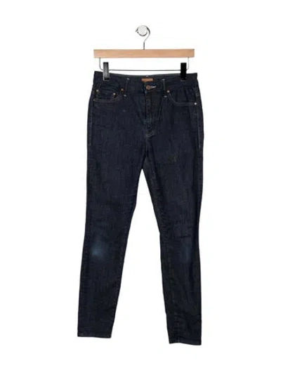 Pre-owned Mother Mid-rise Skinny Leg Jeans In Blue