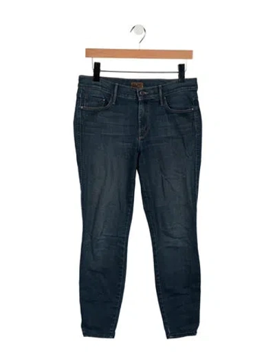 Pre-owned Mother Mid-rise Skinny Leg Jeans In Blue