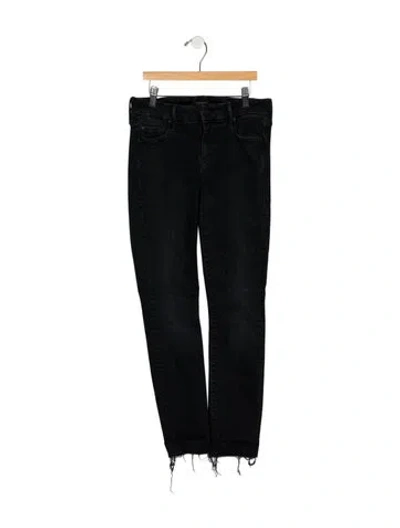 Pre-owned Mother Mid-rise Skinny Leg Jeans In Blue