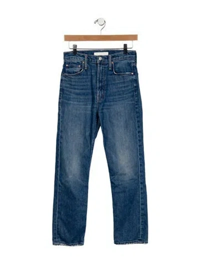 Pre-owned Mother Mid-rise Skinny Leg Jeans In Blue