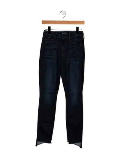 Pre-owned Mother Mid-rise Skinny Leg Jeans In Blue