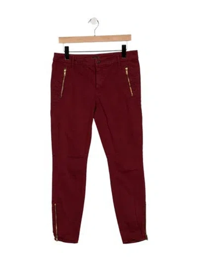 Pre-owned Mother Mid-rise Skinny Leg Jeans In Brown