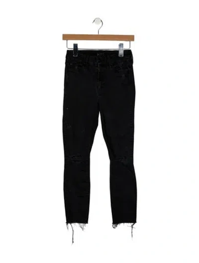 Pre-owned Mother Mid-rise Skinny Leg Jeans In Gray