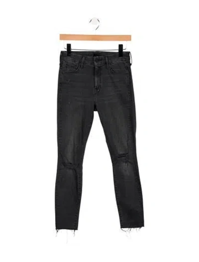 Pre-owned Mother Mid-rise Skinny Leg Jeans In Gray