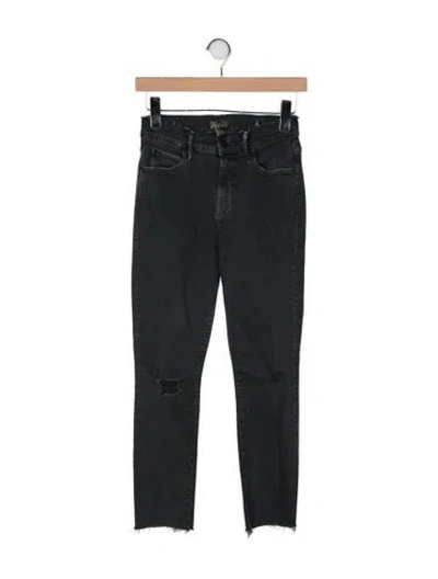 Pre-owned Mother Mid-rise Skinny Leg Jeans In Gray