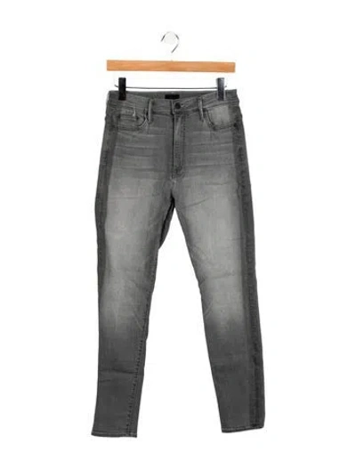 Pre-owned Mother Mid-rise Skinny Leg Jeans In Gray