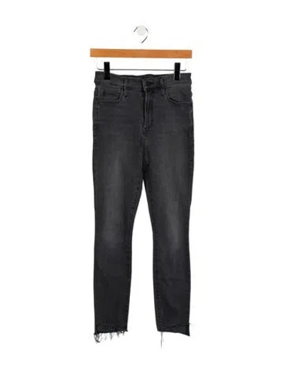 Pre-owned Mother Mid-rise Skinny Leg Jeans In Gray