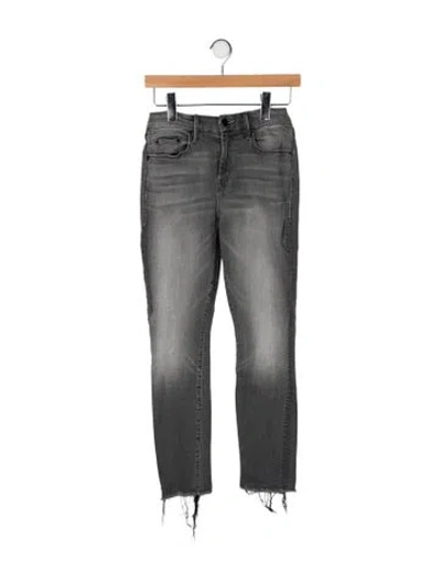 Pre-owned Mother Mid-rise Skinny Leg Jeans In Gray