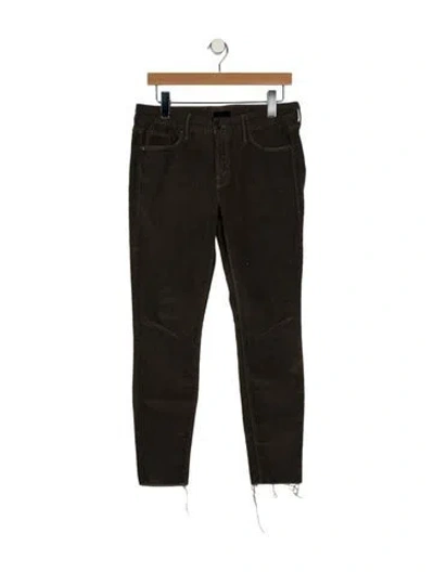 Pre-owned Mother Mid-rise Skinny Leg Jeans In Gray