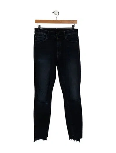 Pre-owned Mother Mid-rise Skinny Leg Jeans In Gray