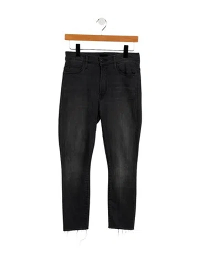 Pre-owned Mother Mid-rise Skinny Leg Jeans In Gray