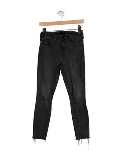 Pre-owned Mother Mid-rise Skinny Leg Jeans In Gray