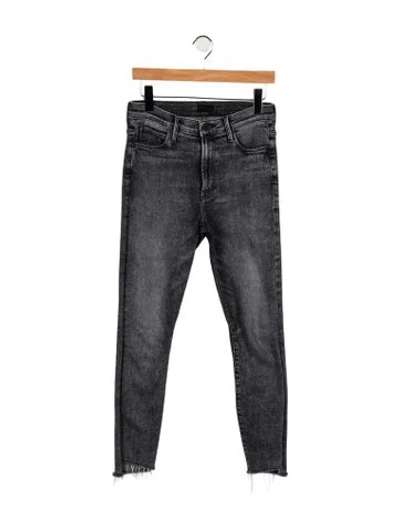 Pre-owned Mother Mid-rise Skinny Leg Jeans In Gray