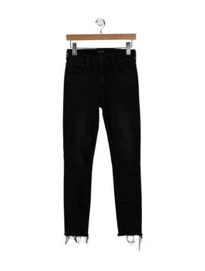 Pre-owned Mother Mid-rise Skinny Leg Jeans In Gray