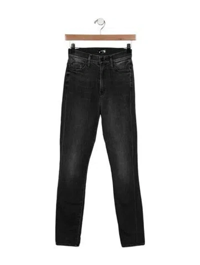 Pre-owned Mother Mid-rise Skinny Leg Jeans In Gray