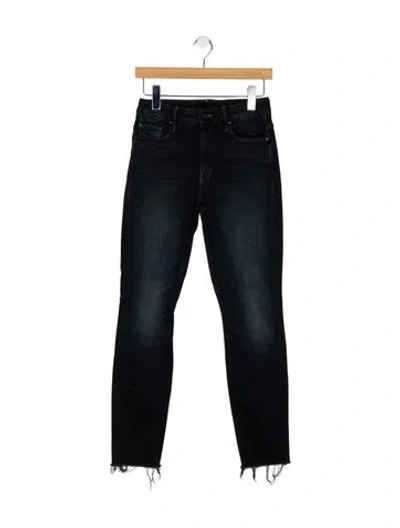 Pre-owned Mother Mid-rise Skinny Leg Jeans In Gray
