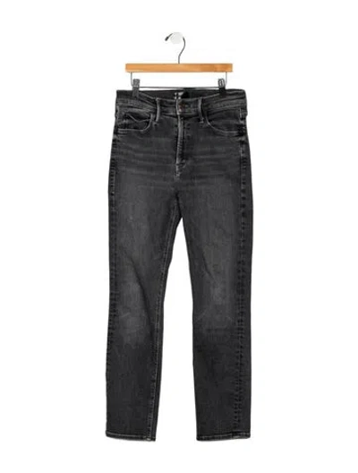 Pre-owned Mother Mid-rise Skinny Leg Jeans In Gray