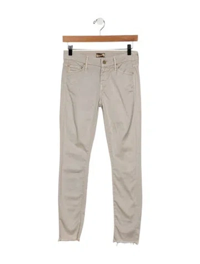 Pre-owned Mother Mid-rise Skinny Leg Jeans In Gray