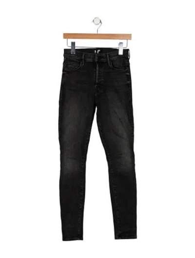 Pre-owned Mother Mid-rise Skinny Leg Jeans In Gray