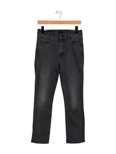 Pre-owned Mother Mid-rise Skinny Leg Jeans In Gray