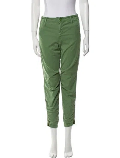 Pre-owned Mother Mid-rise Skinny Leg Jeans In Green