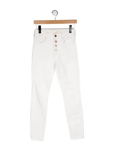 Pre-owned Mother Mid-rise Skinny Leg Jeans In Neutral