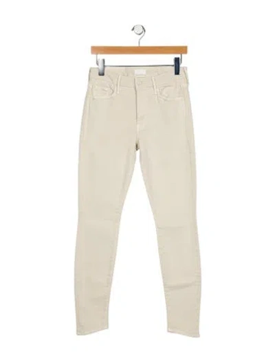 Pre-owned Mother Mid-rise Skinny Leg Jeans In Neutral