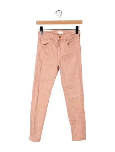 Pre-owned Mother Mid-rise Skinny Leg Jeans In Neutral