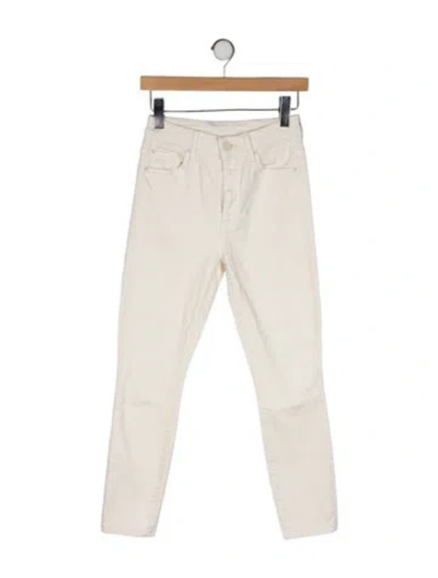 Pre-owned Mother Mid-rise Skinny Leg Jeans In Neutral