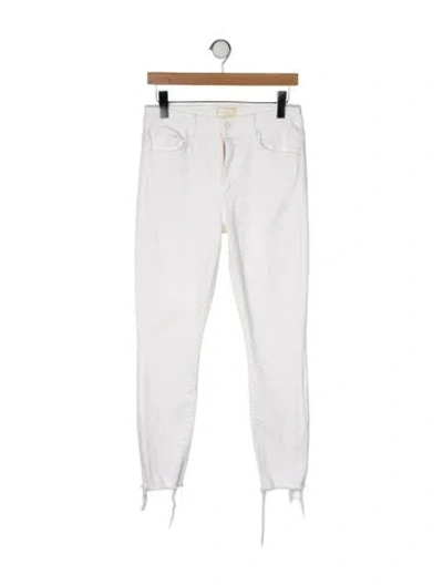 Pre-owned Mother Mid-rise Skinny Leg Jeans In Neutral