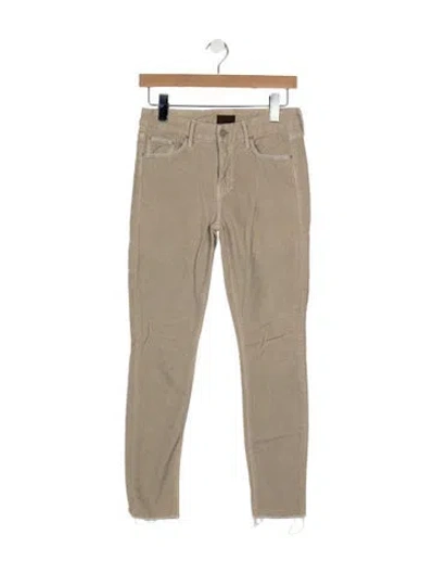 Pre-owned Mother Mid-rise Skinny Leg Jeans In Neutral