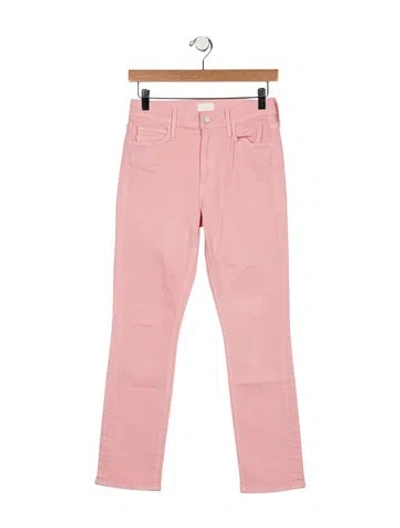 Pre-owned Mother Mid-rise Skinny Leg Jeans In Pink
