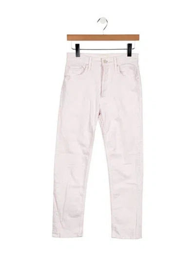 Pre-owned Mother Mid-rise Skinny Leg Jeans In Pink