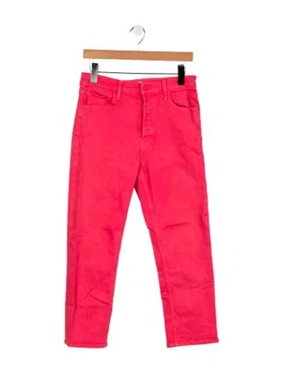 Pre-owned Mother Mid-rise Skinny Leg Jeans In Red