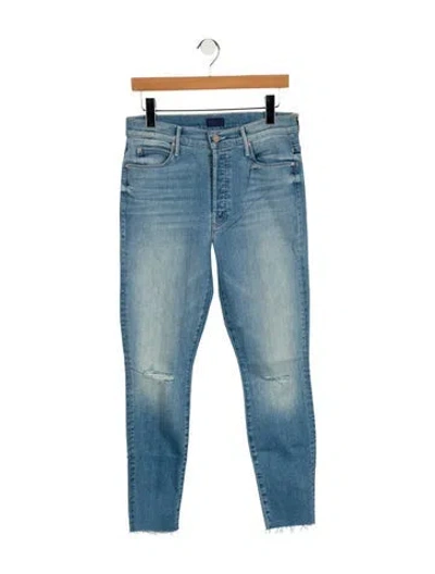 Pre-owned Mother Mid-rise Skinny Leg Jeans W/ Tags In Blue