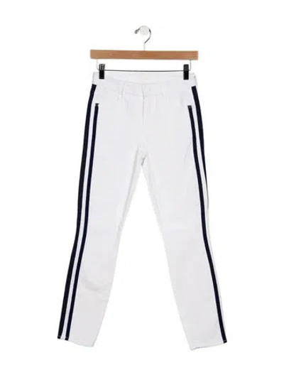 Pre-owned Mother Mid-rise Skinny Leg Jeans In White