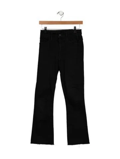 Pre-owned Mother Mid-rise Straight Leg Jeans In Black