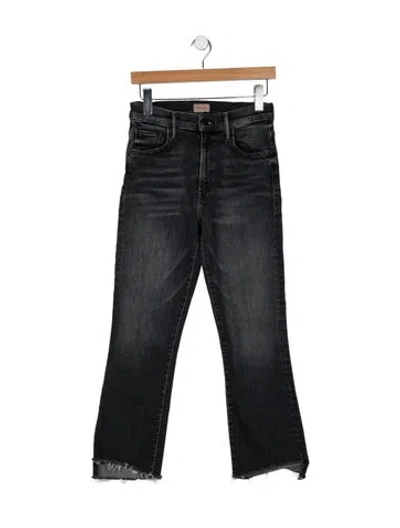 Pre-owned Mother Mid-rise Straight Leg Jeans In Black