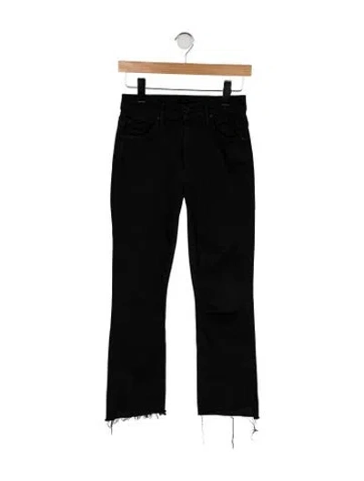 Pre-owned Mother Mid-rise Straight Leg Jeans In Black