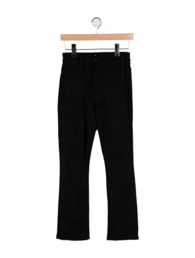 Pre-owned Mother Mid-rise Straight Leg Jeans In Black