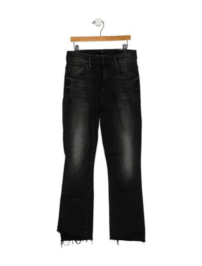 Pre-owned Mother Mid-rise Straight Leg Jeans In Black
