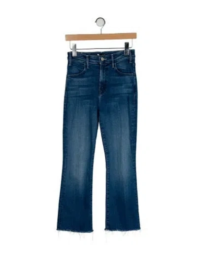 Pre-owned Mother Mid-rise Straight Leg Jeans In Black