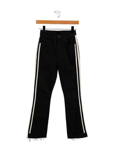 Pre-owned Mother Mid-rise Straight Leg Jeans In Black