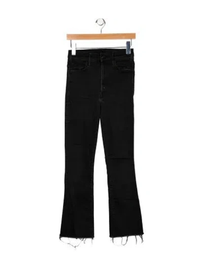 Pre-owned Mother Mid-rise Straight Leg Jeans In Black